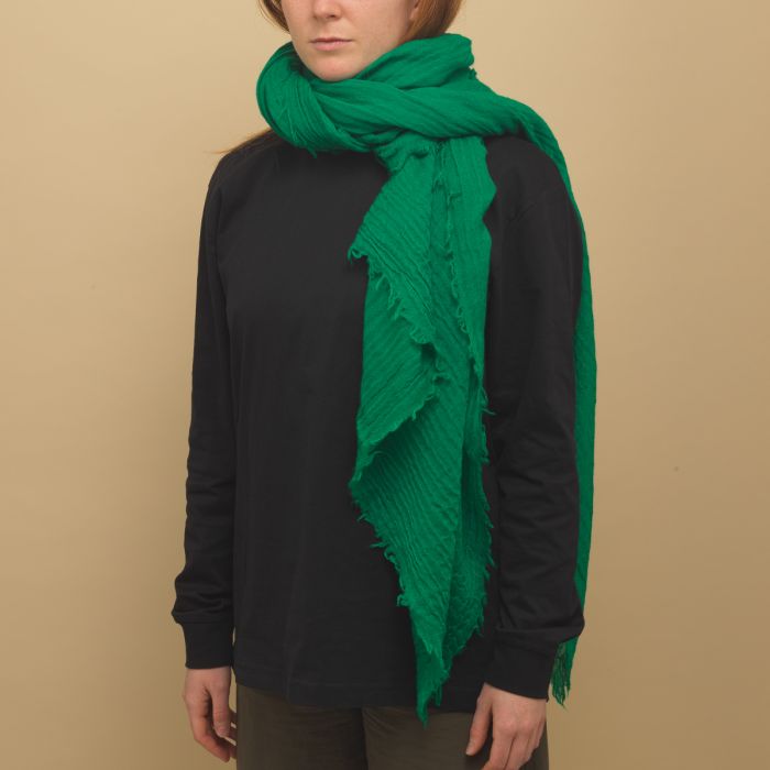 Rich Blue Wool Scarf