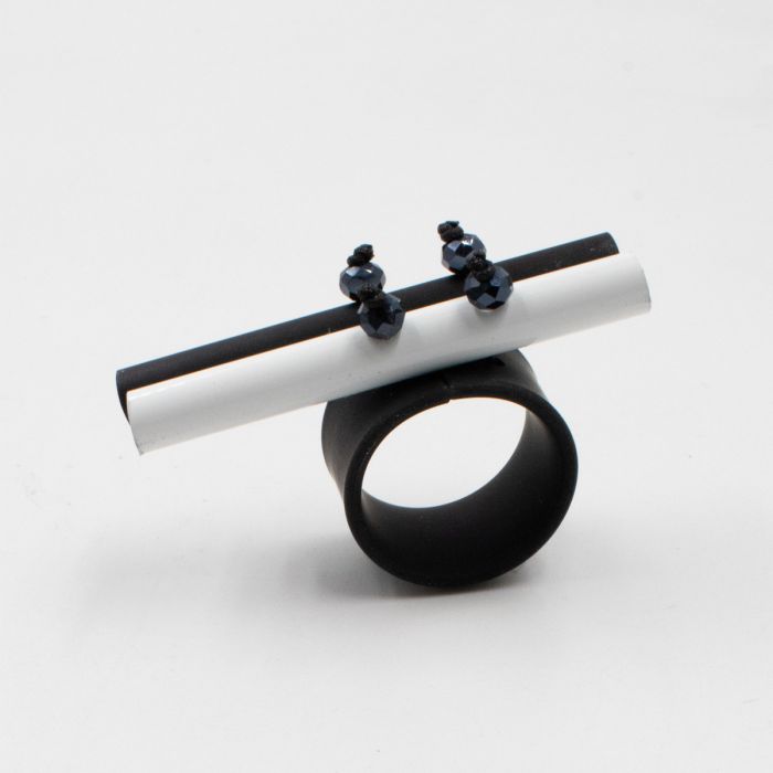 Silver Black Bar Ring Royal Academy of Arts Shop Royal