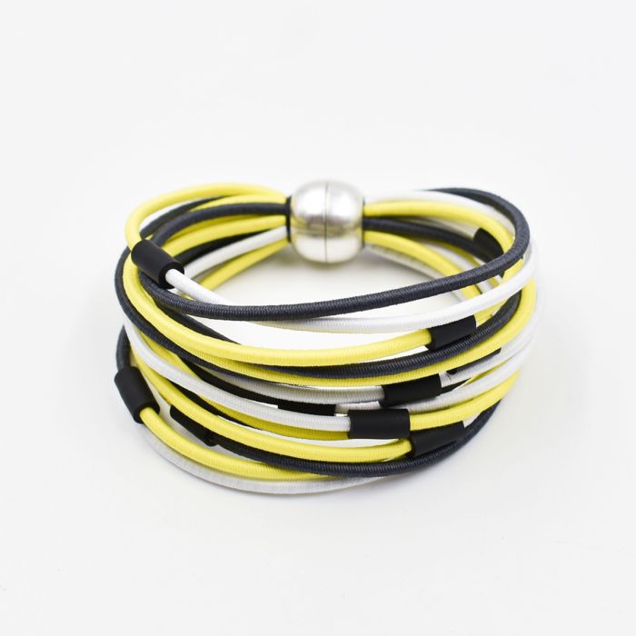 Black Yellow Elastic Bracelet
