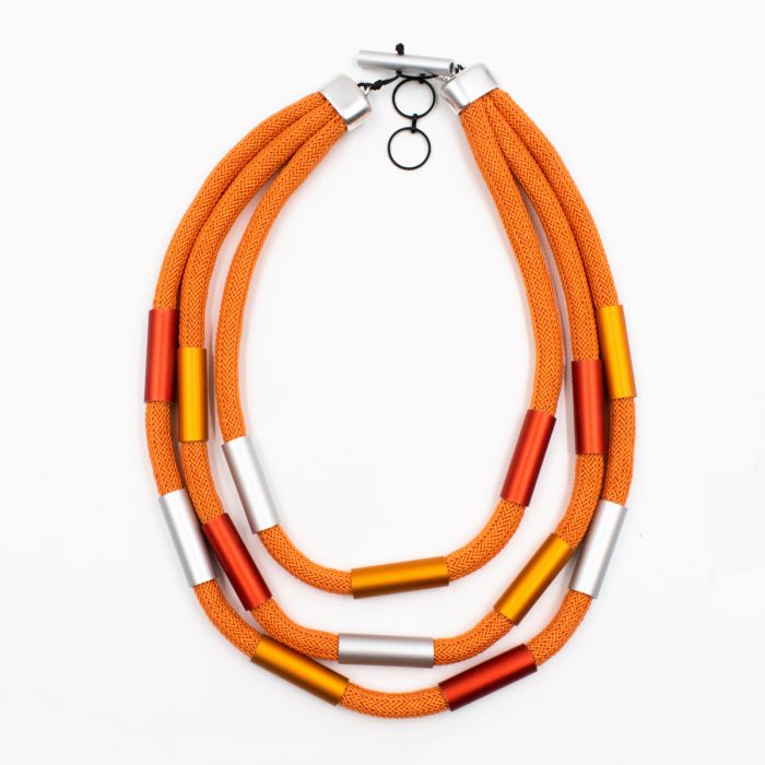 Orange Silver Silk Necklace Royal Academy of Arts Shop