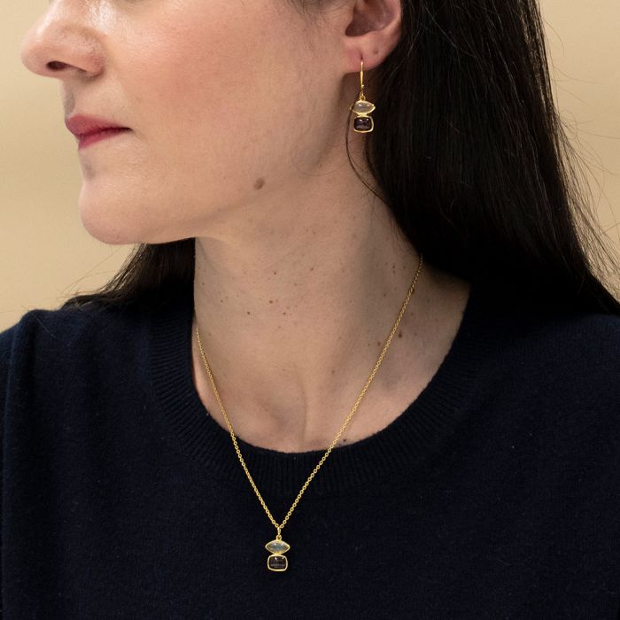 Beryl stone necklace top