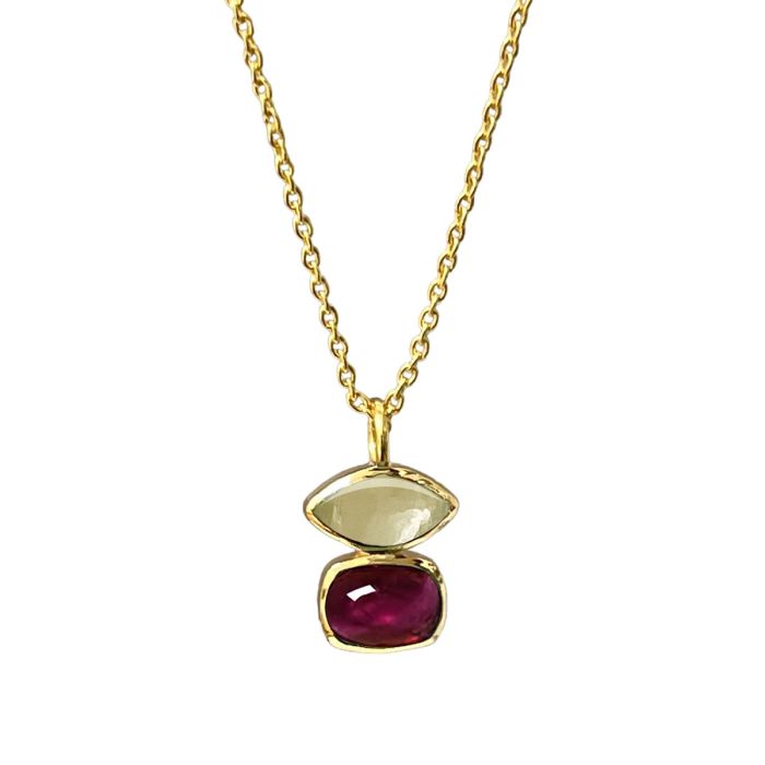 Garnet and topaz necklace online