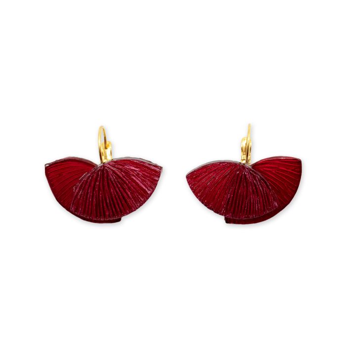 Red tassel hoop earrings hotsell