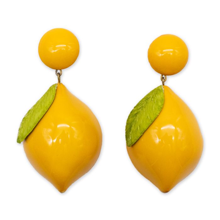 Big lemon earrings hotsell