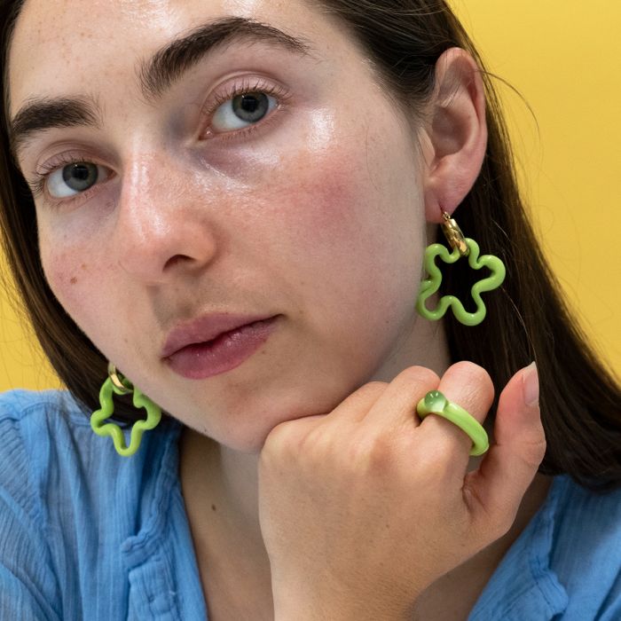 Green Glass Squiggle Earrings Royal Academy of Arts Shop Royal Academy of Arts