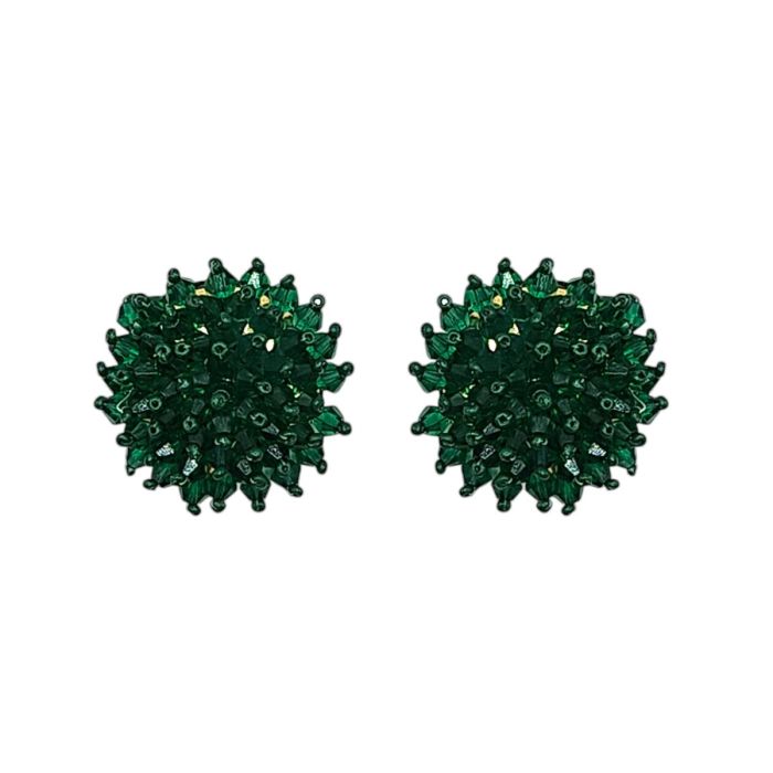 Green Beaded Cluster Flower Stud Earrings Royal Academy of Arts Shop Royal Academy of Arts