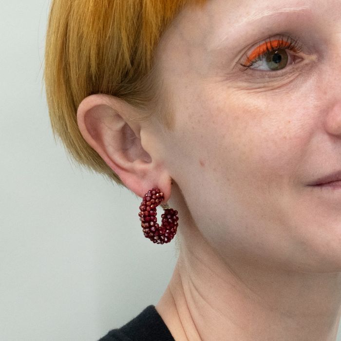 Small beaded earrings clearance