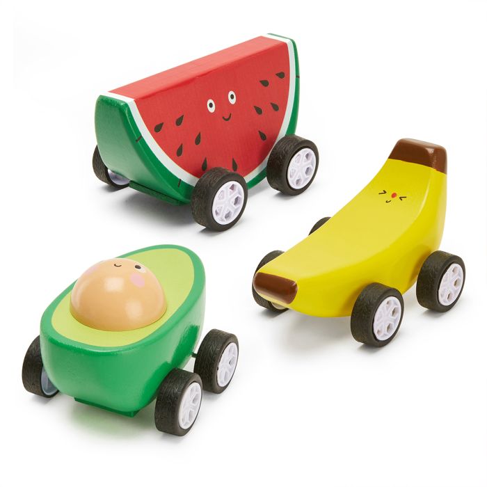 Wooden pull back cars best sale